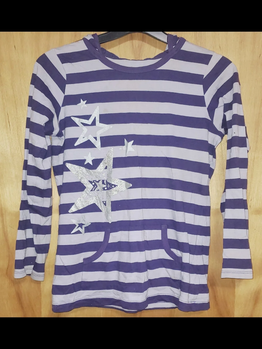 THE CHILDREN PLACE PURPLE STRIPES FASHION  GIRL'S TOP
